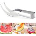 thumbnail image 1 of Cuchillo para sandía, rebanador de sandía de acero inoxidable Rebanador de frutas Rebanador de sandía de acero inoxidable para papaya Honeydew - Plata Zhivalor LN-0037, 1 of 2