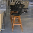 thumbnail image 2 of Flash Furniture Dana 27"H Square Mid Back Counter Bar Stool, Black/Natural, 2 of 12