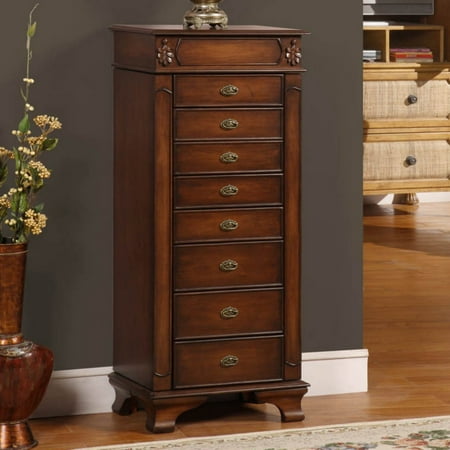 Maldives Coffee Finish Jewelry Armoire