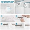 thumbnail image 4 of No Hook Shower Curtain, Blue Striped Shower Curtains for Bathroom with See Through Top Window, Abstract Modern Geometric Stripes Waterproof & Washable Bath Curtain Narrow 54"x78", 4 of 9