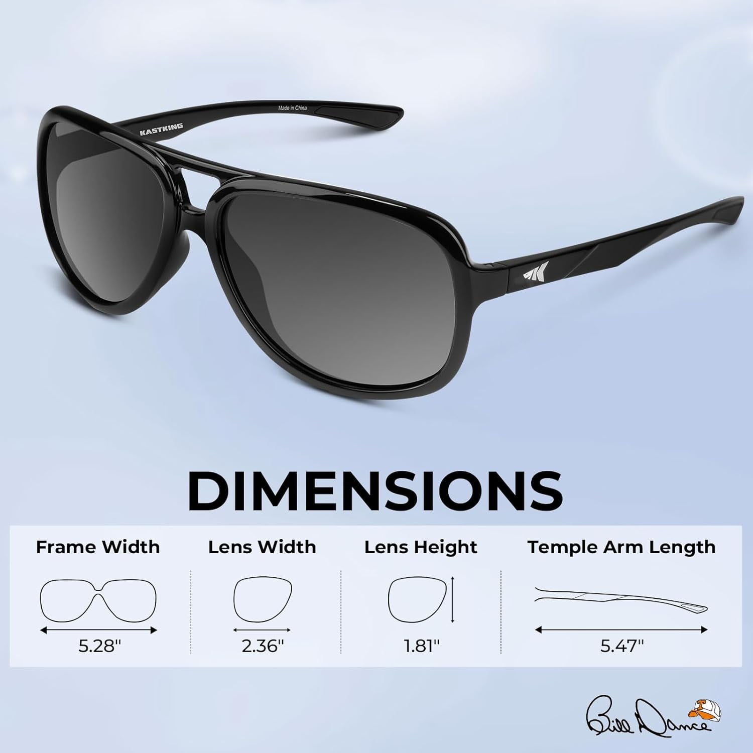 KastKing Bill Dance Polarized Sport Fishing Sunglasses for Men and Women, Ideal for Driving Cycling and Running,UV Protection