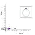 thumbnail image 4 of ANGARA Natural Classic Round Amethyst and Diamond Three Stone Ring in 14K White Gold for Women (Size-5mm) | February Birthstone, Birthday, Anniversary, Jewelry Gift for Women | Natural Amethyst Ring, 4 of 8