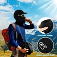 thumbnail image 3 of 3 Pcs Summer Balaclava Cooling Mask Breathable Ice Silk Full Face Helmet Liner with Brim and Reflective Glasses Hole UV Protection Hood Neck Gaiter for Man Women Cycling Fishing Sports, Black, 3 of 6