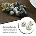 thumbnail image 3 of pitrice 100 Pieces Rhinestone Beads Hollow-out DIY Metal Round Ball Bead Handmade Popular Jewelry Supplies Making Findings Parts Silver/Rhinestone 10mm, 3 of 6