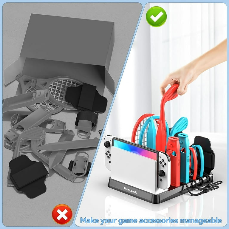 Tokluck Switch Sports Accessories Bundle, Organizer Station for