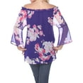 thumbnail image 2 of Women's Off the Shoulder Floral Blouse, 2 of 3