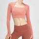 thumbnail image 1 of Traje de Yoga y baile para mujer, Top deportivo con almohadilla en el pecho, camisa de manga larga, Pra Speed Up, corto, elegante, cinturón pequeño para gimnasio, 1 of 5