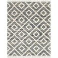 thumbnail image 1 of Unique Loom Hygge Shag Geometric Plush & Cozy Rug 8' x 10' Rectangle Gray/Ivory, 1 of 1