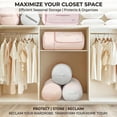 thumbnail image 4 of Comforter Storage Bag Blanket Storage Bags,Bins Foldable Closet Organizers,Roll-Up Storage,No Vacuum Needed Self Compression Storage Bag,Space-Saving for Closet,Comforter,Clothes,Bedding,Blanket(L), 4 of 4