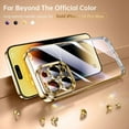 thumbnail image 3 of for iPhone 14 Pro Max Case 𝟮𝟬𝟮𝟯 𝗡𝗘𝗪 with Full Camera Protection, [Far Beyond Official Color] [Military Grade Drop Tested] Metallic Glossy Clear Case Designed for Women Men 6.7”, Royal Gold, 3 of 9