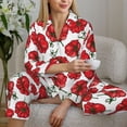 thumbnail image 6 of Fotbe Hand Drawn Tomatoes Pattern Long Sleeve Pajama Set for Women,Sleepwear Set,2-piece Loungewear Set,Soft PJs Comfy Nightwear with Pockets -XX-Large, 6 of 7