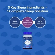 Dream Water Sleep Gummies, Sugar-Free, Gelatin-Free; Blend of 3 Ingredients, GABA, 5mg Melatonin & 5-HTP; Snoozeberry, 60 Gummies