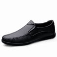 thumbnail image 3 of Men's Casual Loafers Slip On Leather Shoes Comfortable Lightweight Driving Shoes Male Moccasins Classic Penny Loafer Flats Boat Shoes Outdoor Walking Shoes, 3 of 11