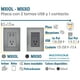 thumbnail image 2 of Placa Contacto de Pared Inoxium2U1COxford 10Pzas USBx2/Contacto 110/125-250VCA 15A 50/60Hz 5VDC 2.1A Plateado/Oxford Ace, 2 of 2