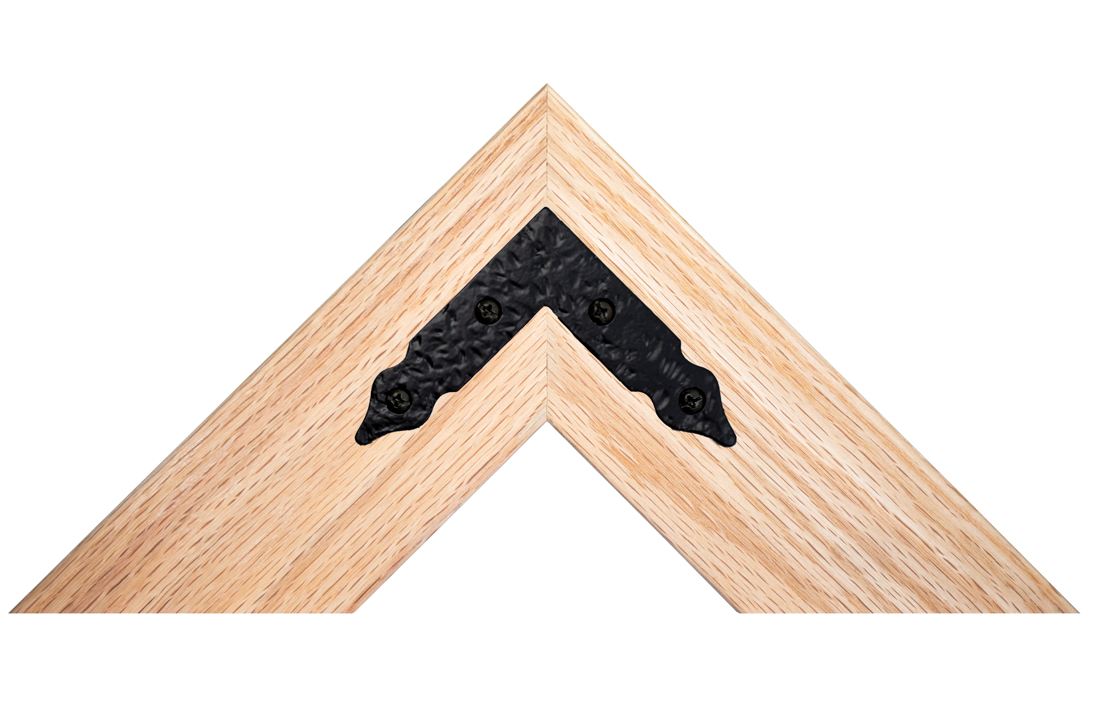 Rayne Ozark Hardwood Red Oak Mirror Wall Mirror 44"x33" Leaning Floor Mirror Natural With Decorative Corner Brackets