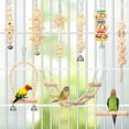 thumbnail image 3 of Bird Toys for Parakeets Cage Accessories Parrot Swing Toys and Wooden Perches Platform with Climbing Ladder for Chewing Standing Hanging Swinging, 3 of 4