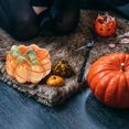 thumbnail image 5 of Figura de calabaza de cristal, adorno de calabaza, decoración de Halloween, decoración de escritorio, 5 of 5