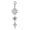 Silver, variant on 14g Stainless Steel Belly Button Ring CZ Dangle Navel Piercing Sexy Body Jewelry-Silver
