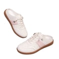 thumbnail image 5 of Women’s Backless Trainers Slip-On Mule Sneakers Breathable Open Back Lace-Up Casual Walking Shoes Retro Tennis Shoes, 5 of 7