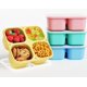 thumbnail image 2 of Una caja de silicona de cuatro compartimentos apta for alimentos, ideal for snacks, almuerzo, separador de ensaladas, recipiente for salsas y for llevar a todas partes., 2 of 2