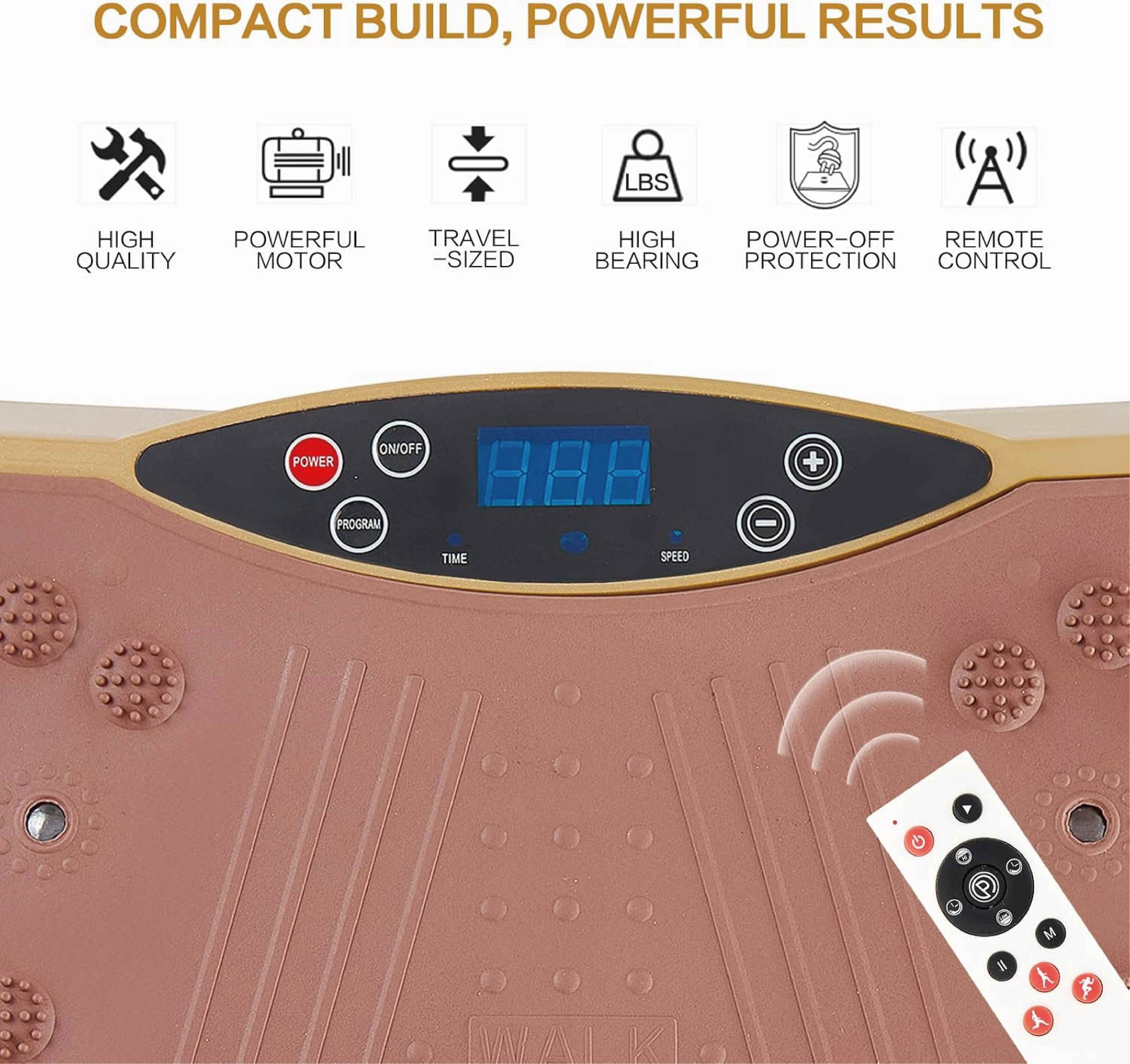 XDDCFQ Exercise machines - Full Body Workout Vibration Platform with Loop Bands & Remote Control for Home Fitness & Weight Loss & Muscle Toning