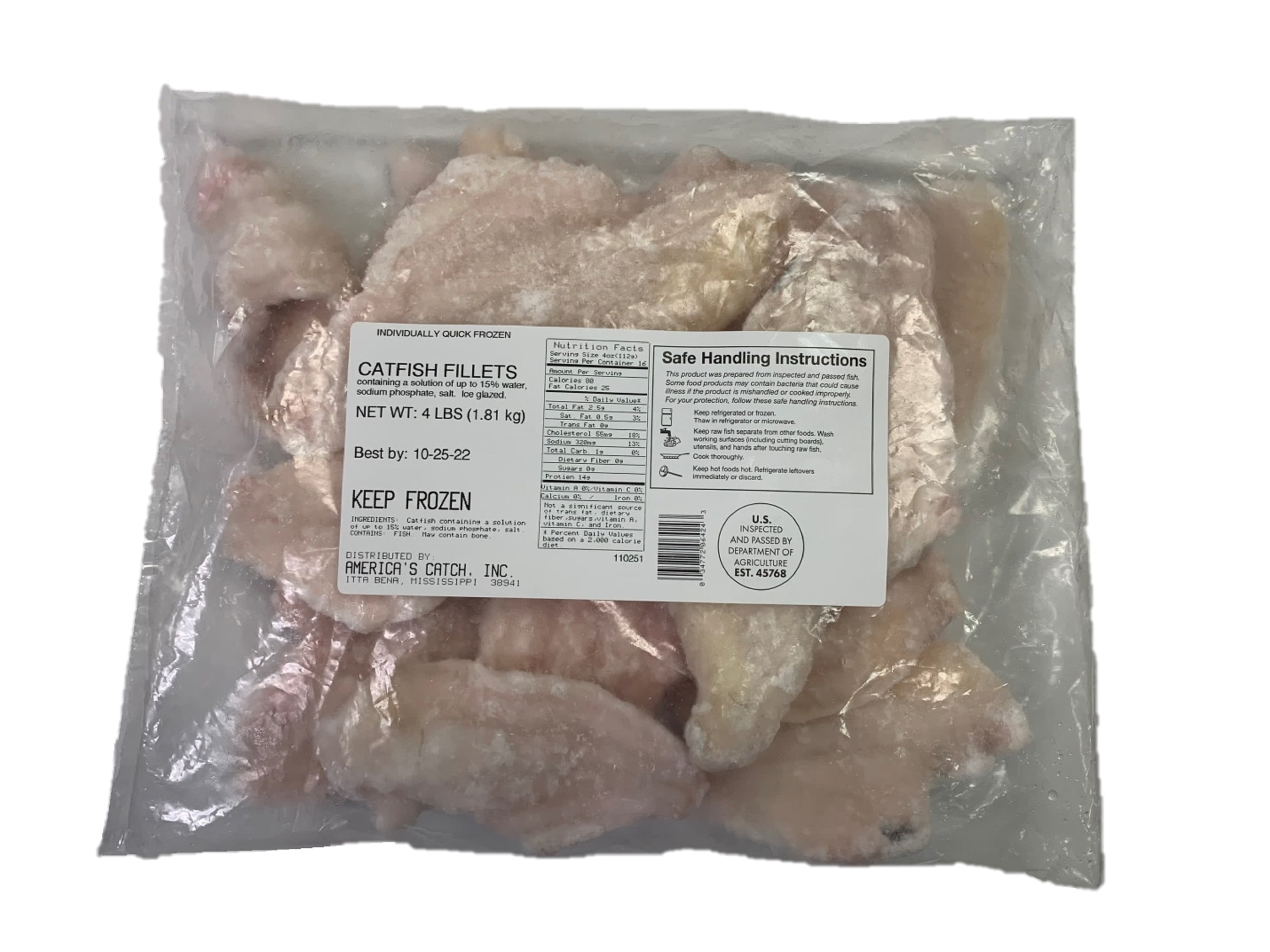Frozen US Skinless Catfish Fillets, 4 lb Walmart Inventory Checker