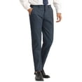thumbnail image 4 of Pantalones INSPIRE CHIC para hombre, corte regular, frente plano, formales, de vestir, a cuadros, talla 36, azul marino, 4 of 5