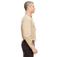 thumbnail image 2 of 8960 UltraClub Mens Long-Sleeve Cypress Denim with Pocket Medium Khaki, 2 of 3