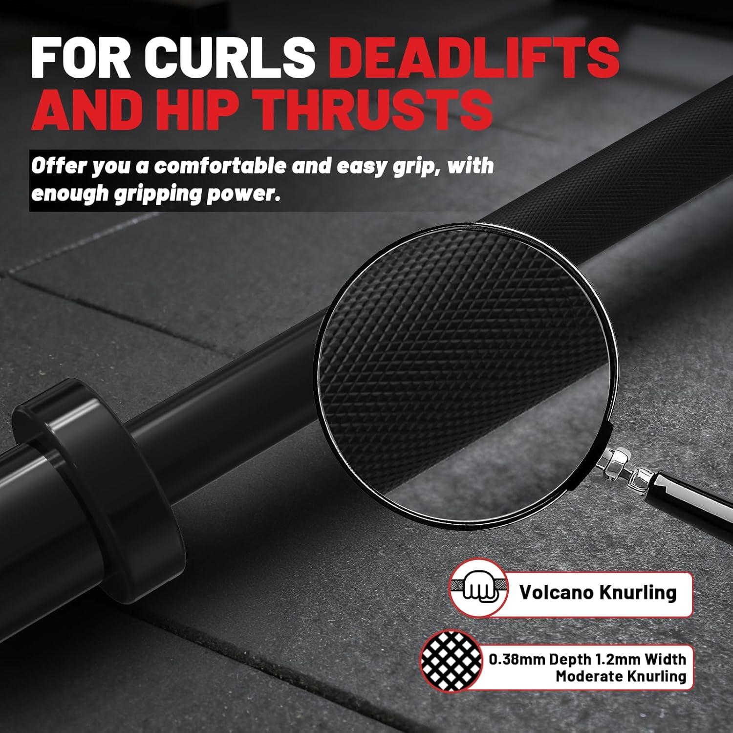 Barbell 4ft Short Bar for Strength Training with  Knurling Spin Sleeves