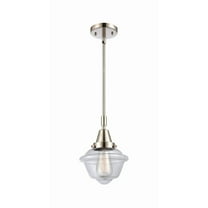 447-1S-PN-G532-Innovations Lighting-Oxford - 1 Light Stem Hung Mini Pendant In Traditional Style-9.13 Inches Tall and 7.5 Inches Wide-Polished Nickel