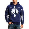 thumbnail image 4 of JIAYUE Men Halloween Sweatshirt Skeleton Graphic Print Baggy Pullover Hoodies for Fall Holiday Party Activities, 4 of 4