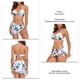 thumbnail image 5 of Conjunto de bikini con tiras cruzadas y cuello halter, conjunto de bikini de 3 piezas para mujer, conjunto de top de bikini tankini para mujer, solución innovadora, 5 of 6