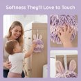 thumbnail image 3 of REGALWOVEN 1 Pc Fluffy Chenille Ball Hand Towels with Hanging Loops Rabbit Shape Quick Drying Soft Absorbent Purple 7" x 7", 3 of 6