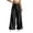 Black, variant on Gaucho Pants for Women Corduroy Wide Leg Palazzo Culottes Bottoms Work Trousers Loose Fit Dressy Casual Office Elastic Waist Women's Fall/Winter Outfits(Grey,XS)