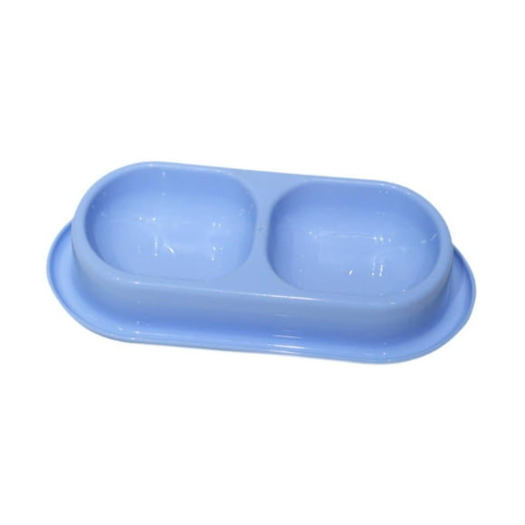 Agua de gato y alimento alimentador de alimentos alimentando plato de alimentación de mascotas de interior tazón no skid para Azul