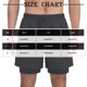 thumbnail image 2 of Ceisia Men's Fake Two Piece Double Layer Quick Dry Breathable Sports Fitness Shorts Cropped Training Pants Black Size-L Gifts, 2 of 6