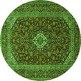 thumbnail image 1 of Ahgly Company Indoor Round Medallion Green Traditional Area Rugs, 4' Round, 1 of 1
