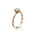 thumbnail image 3 of 6.00MM D-F VS Moissanite Engagement Ring (0.68 ct Moissanite Weight, 0.75 ct dew) Thin Band Classic 14K Gold, 3 of 3
