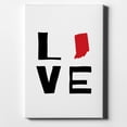 thumbnail image 1 of Indiana - Love Black & Red - 8" x 10" - Decorative Canvas Wall Art - White Edge - 5/8" Gallery Wrapped, 1 of 2