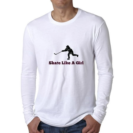 Skate Like A Girl - Hockey Player Pride Men's Long Sleeve (Top 10 Best Hockey Players Of All Time)