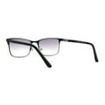 thumbnail image 4 of Mens Metal Half Rim Rectangular Bifocal Light Sunglasses Reader Black +3.0, 4 of 4