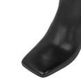 thumbnail image 5 of YDN Women Fashion Calf Boots Square Closed Toe Side Zippers Booties Block Mid Heels Business Daily Office Shoes Size 7 Black, 5 of 5
