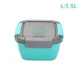 thumbnail image 1 of 1100ml/1500ml Portable Lunch Box Container 2 Layer Grid Salad Bowl Bento Boxes Salad Bowls Lunch Box Lunch Container For Food L1.5L Green, 1 of 6