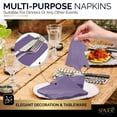 thumbnail image 5 of Cocktail Napkins Disposable, Dark Purple Beverage Napkins Soft and Absorbent Paper Napkins for Dinner, Party, Wedding, Or Every Day Use, 7” x 7” 2 Ply Party Napkins, Pack of 40 - By Amcrate, 5 of 6