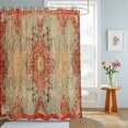 thumbnail image 4 of Shower Curtains for Bathroom, Red Blue Boho Waterproof Fabric Shower Curtain, Ehtnic Abstract Art Modern Geometric Decorative Bathroom Curtain for Bathtub, 36"x72", No Hooks Included, 4 of 9