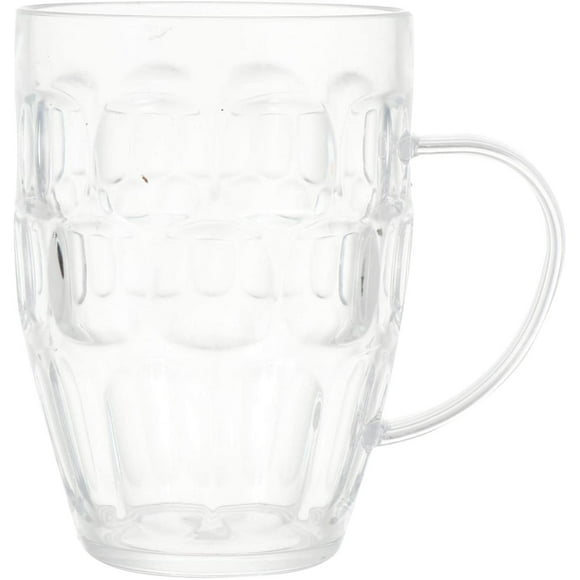 530ml Beer Mug with Handles Reusable Beer Mug Shatter Resistant Beer Stein Traditional Beer Glasses for Coffee Tea Glass Drinking Glasses Cocktail Glasses