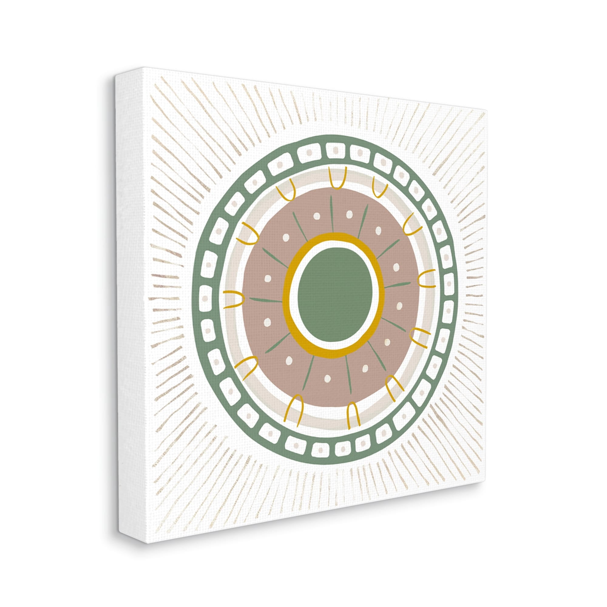 Stupell Industries Geometric Abstract Eye Fractal Abstract Painting Gallery Wrapped Canvas Print Wall Art