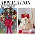 thumbnail image 5 of 10 Yards(9.14m) Single Face Velvet Wired Ribbon 2.44inch(6.2cm) Wide Red Velvet Christmas Ribbon Trimming Satin Ribbon Rolls Polycotton Ribbon Trim for Tree Wreaths Decor Gift Wrapping, 5 of 7
