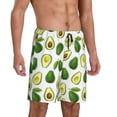 thumbnail image 2 of Rateoe Avocado1 Print Men's Lounge Shorts – Soft & Breathable Pajama Bottoms with Pockets, Elastic Waistband, Lightweight Sleepwear for Nightwear & Loungewear-Large, 2 of 6
