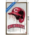 thumbnail image 3 of MLB Cincinnati Reds - Drip Helmet 22 Wall Poster, 22.375" x 34" Framed, 3 of 5